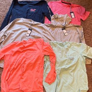 Vineyard Vines men’s long and short sleeve  Shirt Set - men’s small total 6